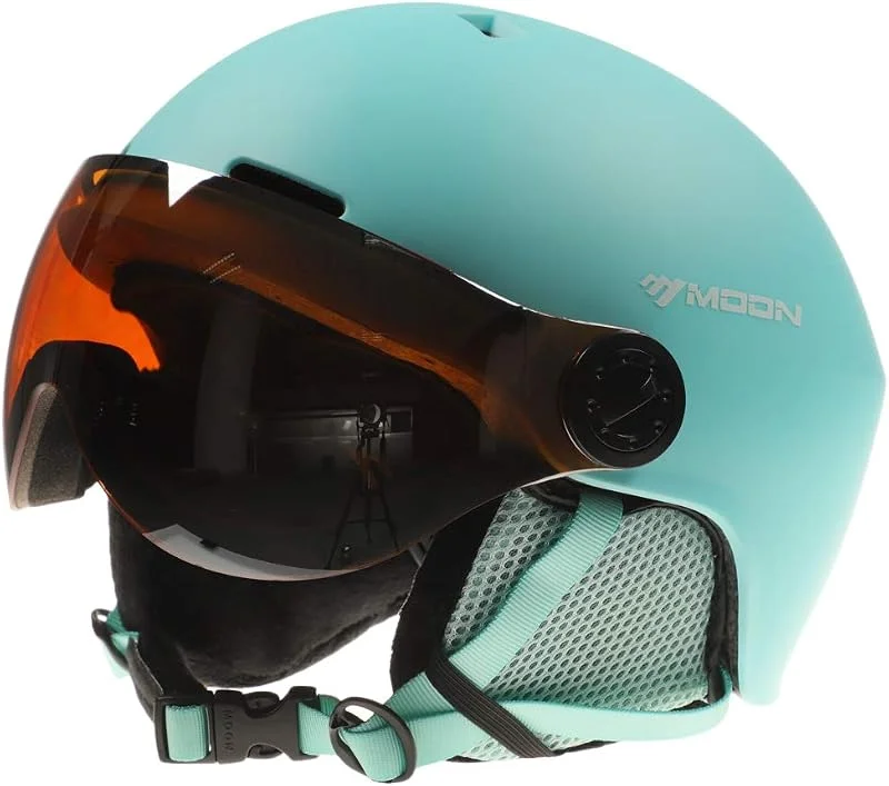Lixada Casco de Esquí con Orejeras y Gafas Casco de Esquí de Seguridad Casco de Esquí Profesional Hombres y Mujeres — Equipo esqui