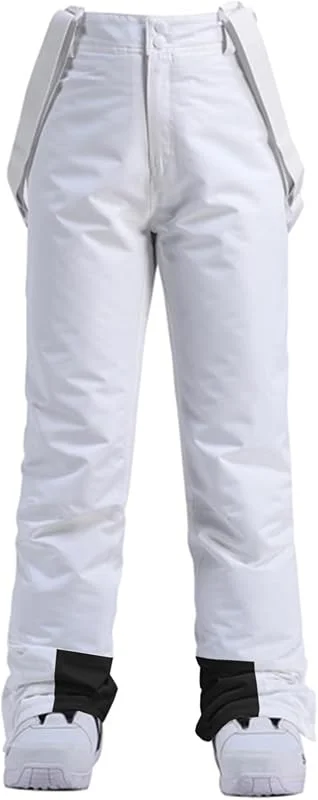 HOTIAN Pantalones de esquí para mujer, pantalones de snowboard para mujer, cálidos, impermeables, resistentes al viento, desmontables, para esquí de fondo, pantalones térmicos, pantalones de — Ropa esqui