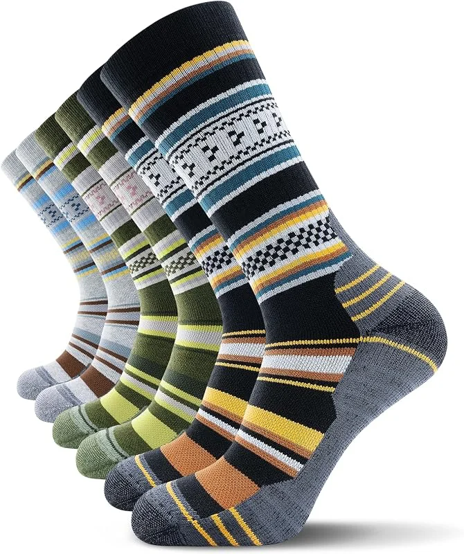 TANSTC Calcetines Térmicos de Lana Merino para Hombre Invierno, Exterior y Trekking, Transpirables, Acolchados y Cálidos — Ropa esqui