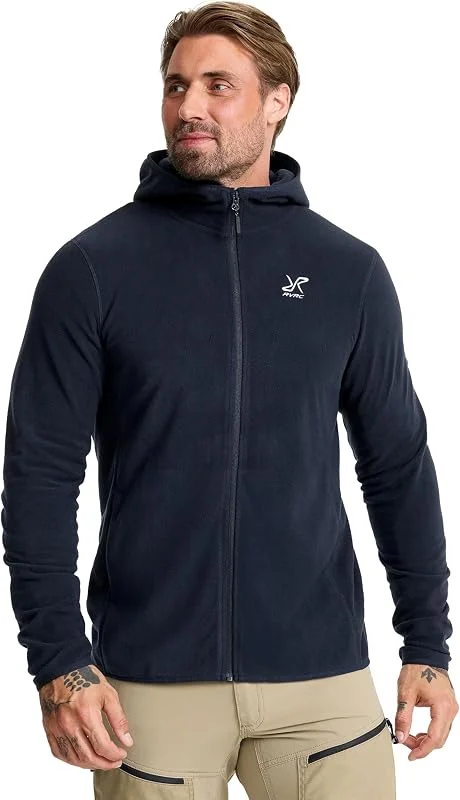 RevolutionRace Hiker Fleece Hoodie para Hombre, Sudadera con capucha de forro polar ligera y elástica — Plumon fino