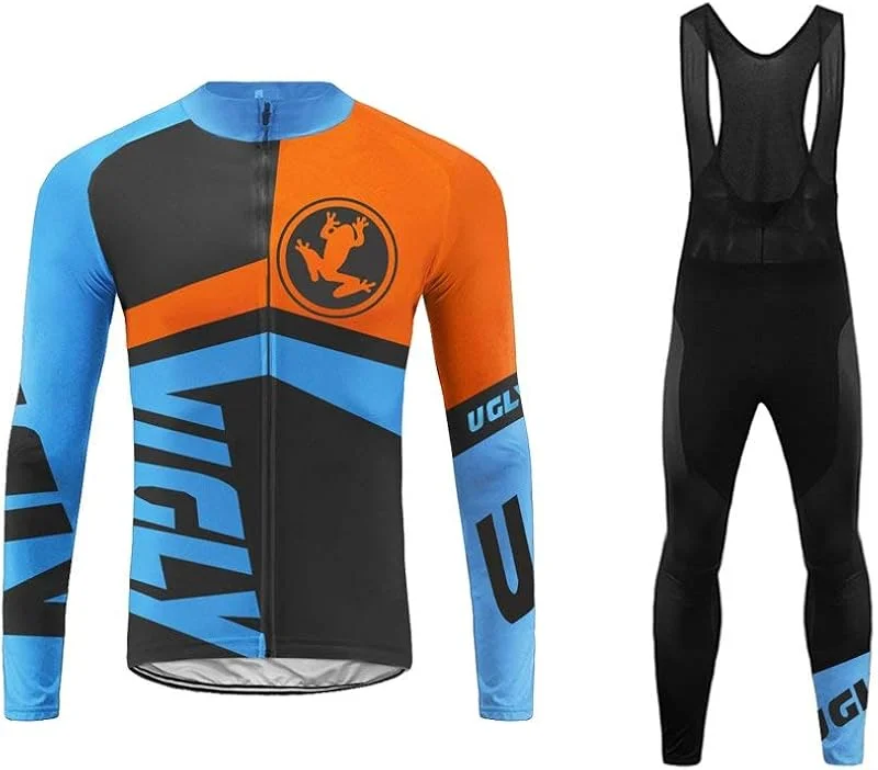 UGLY FROG Nuevo Maillot+Culotte Conjunto Ciclismo, Hombre, Manga Larga, Térmico Lana, Invierno, Cómodo Secado Rápido, 3 Bolsillos, Múltiples Colores — Ropa esqui