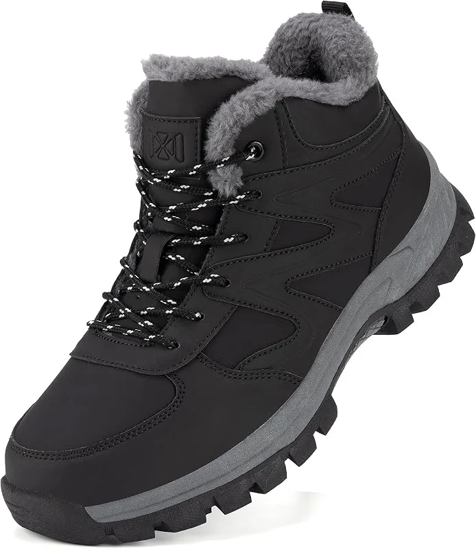 Botas de nieve para hombre ligeras con forro de piel antideslizantes cálidas y resistentes al frío para exteriores — Equipo esqui