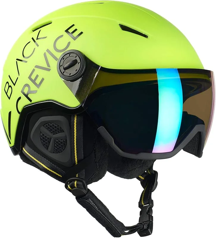 BLACK CREVICE Skihelm Casco de esquí Vail I Casco de esquí de diseño Deportivo para Hombre y Mujer I Casco de esquí de policarbonato Transpirable I Talla Ajustable — Equipo esqui