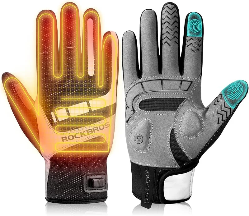 ROCKBROS Guantes de Ciclismo Antideslizantes, Guantes Antiviento Hombre Mujer con Pantalla Táctil Resistente al Agua para Bicicleta Moto Deportes al Aire Libre — Ropa esqui