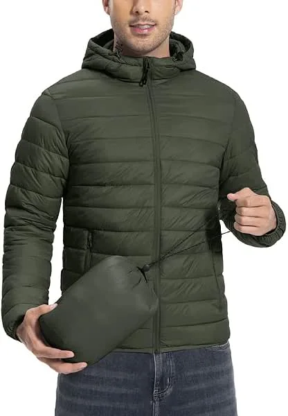 Pioneer Camp Chaqueta acolchada impermeable para hombre, ligera — Plumon fino