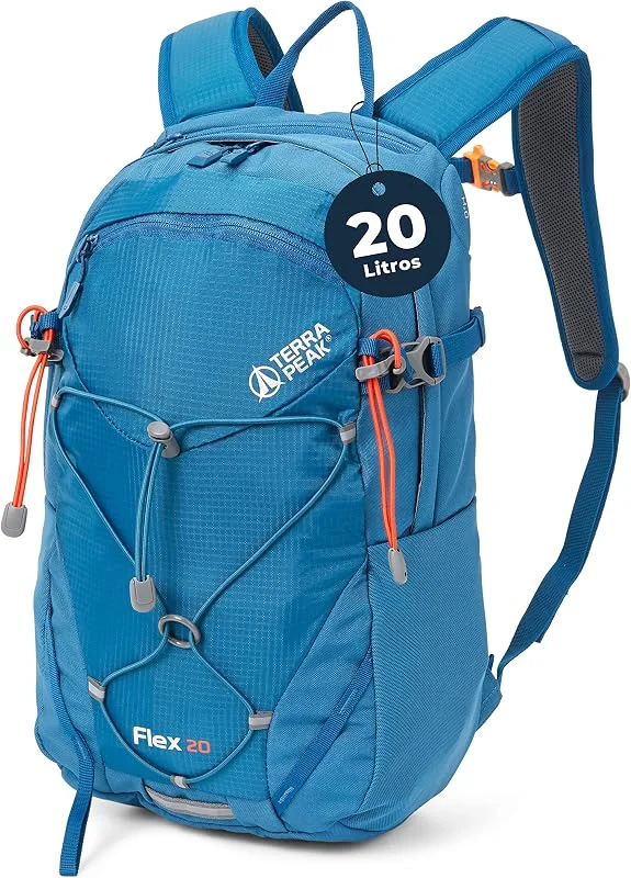 Terra Peak® Mochila de Senderismo 20L para hombre y mujer (FLEX 20 PEQUEÑA) - Mochila de montaña, trekking y viaje para exteriores, ergonómica e impermeable, con ventilación trasera (transpirable) — Equipo esqui