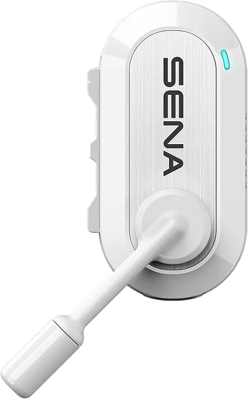 Sena BiKom 20 Sistema de Comunicación para Actividades al Aire Libre, Mesh Ligero Que Pesa sólo 20 Gramos (Blanco, Paquete unitario) — Equipo esqui