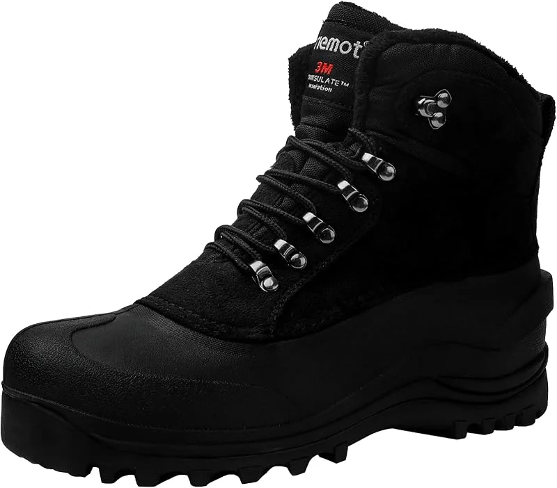 riemot Botas de Nieve para Hombre Mujer, Botas de Senderismo Impermeables Deportes Trekking Zapatos Invierno Cálido Forro de Piel Antideslizante Sneakers, para Exterior, Caminar, Viaje, Casuales — Equipo esqui