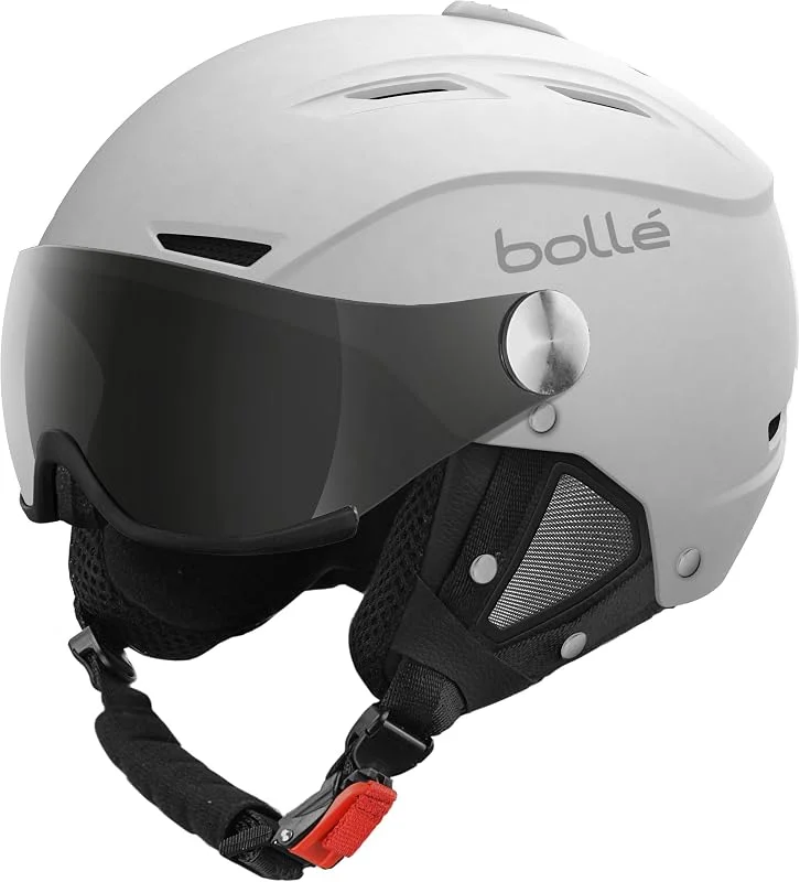 Bollé Backline Visor, Casco de esquí 2 en 1 con Visera Chic, Ventilación Ajustable, Orejeras Desmontables, Carcasa ABS, Forro Polar — Equipo esqui