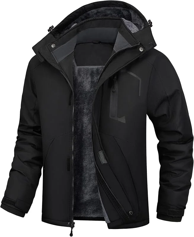 Chaqueta Esquí Hombre Impermeable Cálida Invierno Forro Polar — Ropa esqui