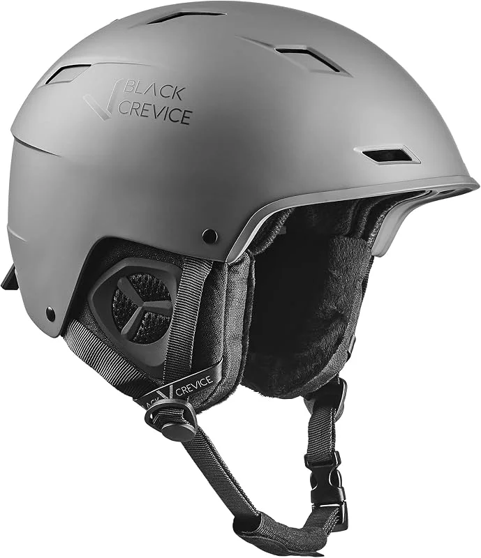 BLACK CREVICE Casco de esquí Gerlos I Casco de esquí Transpirable con Orificios de ventilación I Casco de esquí Unisex I Casco cómodo y Ajustable con sujeción para Gafas de esquí — Equipo esqui