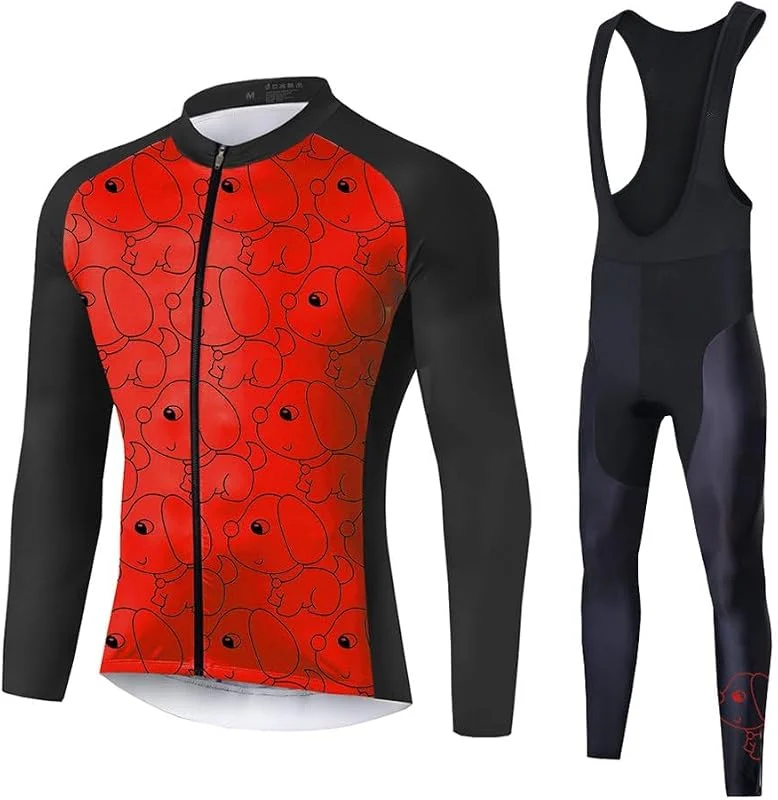 UGLY FROG Maillot de Ciclismo Ropa Ciclismo Conjunto para Hombre Culotte Manga Larga+ Pantalones Invierno Fleece Warm for Travel Wear, Parte Superior Separada ESH19LZRT05 — Ropa esqui
