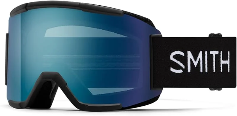 SMITH OPTICS SQUAD Ski- Snowboardbrille Black - ChromaPOP Everyday Blue Mirror NEU — Equipo esqui