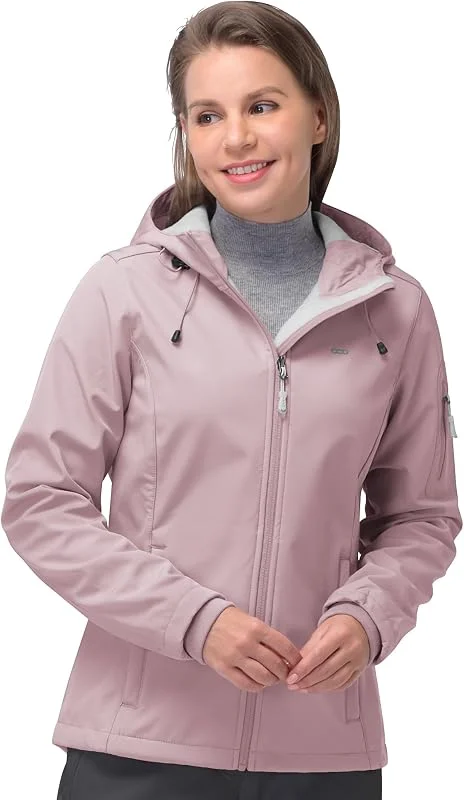 33, 000ft Chaqueta softshell para mujer, impermeable, transpirable, cálida, de invierno, de entretiempo, cortavientos, con capucha — Ropa esqui