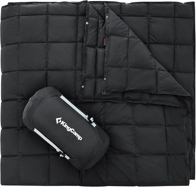 KingCamp Manta de Camping, Compacta Multifuncional Extragrande, 213×203cm — Plumon fino