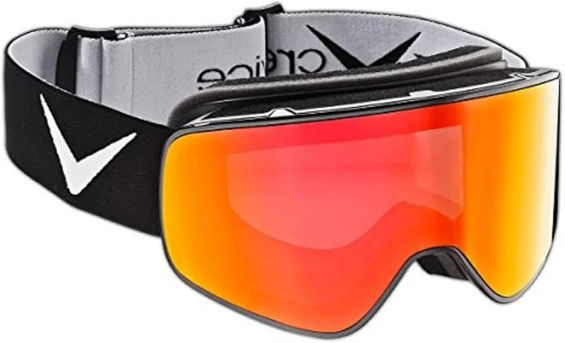 Black Crevice Gafas de esquí con diseño sin marco I en diferentes colores I lentes intercambiables I lente doble anti-rotura I revestimiento antivaho y protección UV 400 I talla ajustable — Equipo esqui