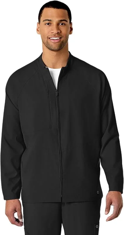 WonderWink Zip-front Warm-up Jacket Chaqueta de calentamiento con cremallera frontal Hombre — Ropa esqui