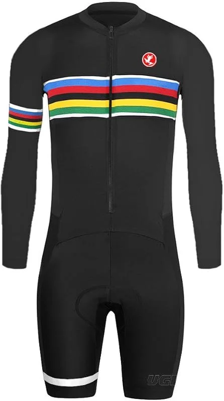 UGLY FROG Bike Wear De Manga Larga Maillot Ciclismo Monos Hombre Equipos Una Gran Cantidad De Colores Skinsuit with Gel Pad Equipo Deportivo SKL04 — Ropa esqui