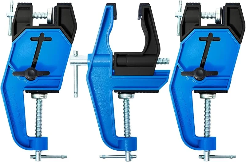 XCMAN Alpine Ski Vise PRO - Tornillo de banco para afinación y encerado de esquí, ángulo y altura ajustables, duradero y estable, la mandíbula se abre hasta 105 mm — Equipo esqui