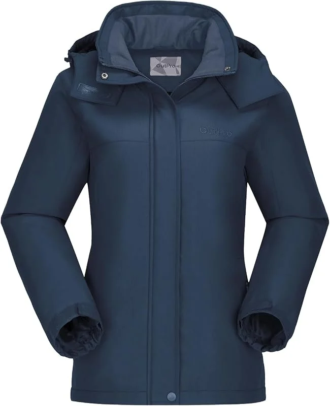 OutPro Chaqueta de esquí para mujer, abrigo de nieve, cálido, forro polar, impermeable, para mujer — Ropa esqui