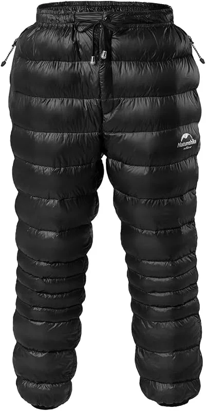 Naturehike Pantalones de plumón de invierno, ultraligeros, cálidos, con bolsillos laterales, para hombre y mujer, impermeables, resistentes al viento, para la nieve, camping, montañismo, esquí — Plumon fino