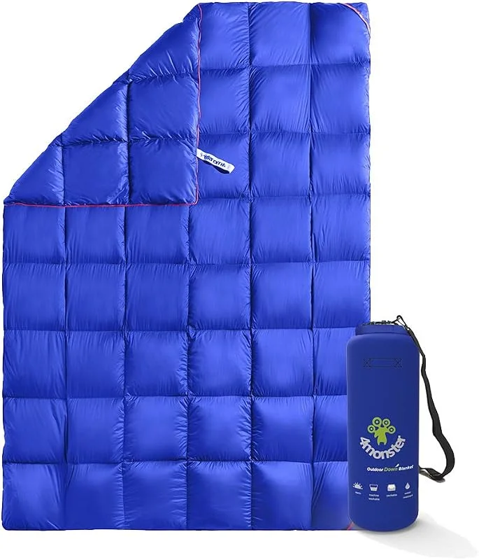 4Monster - Edredón Exterior Ultraligero para Camping de Viaje Compacto y cálido al Aire Libre Interior Viajes Rejilla cm — Plumon fino