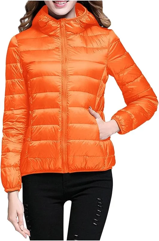 Chaqueta de invierno para mujer, chaqueta acolchada de transición, chaqueta de exterior, chaqueta gruesa y cálida para exteriores, chaqueta softshell cómoda, abrigo de plumón, holgado, tallas grandes — Plumon fino