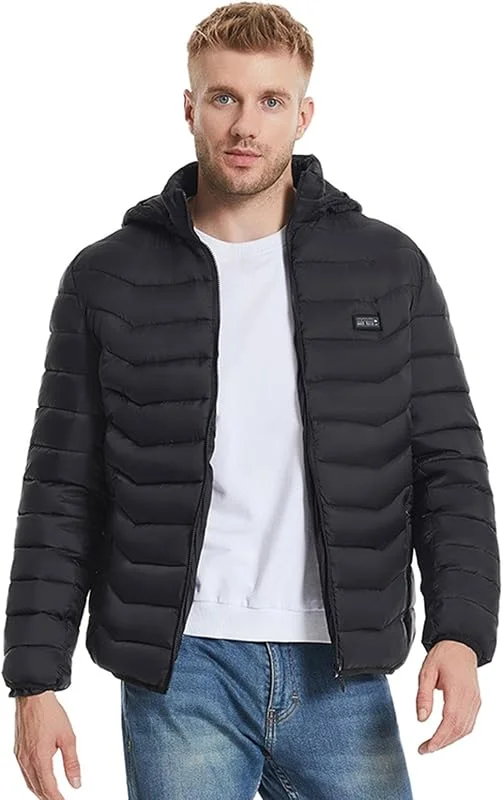 Chaqueta calentada, Chaqueta eléctrica - Chaquetas de invierno cálidas Calentador de cuerpo con carga USB, Chaquetas de esquí para hombre Chaqueta calentada USB de calentamiento rápido para escalada en — Ropa esqui