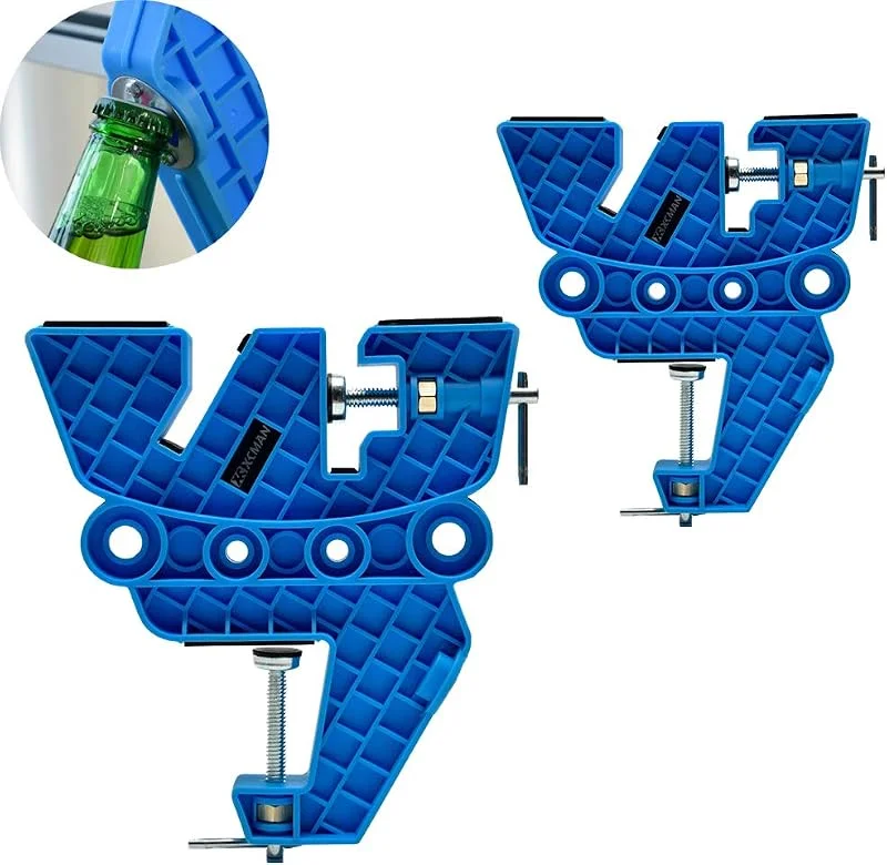 XCMAN Ski and Snowboard Vise for Tuning, Waxing and Repair, Set of Non-Slip Vice Grips with Horizontal and Vertical and Tilt Working Positions, Rubber Ski Brake Retainers, Pair — Equipo esqui