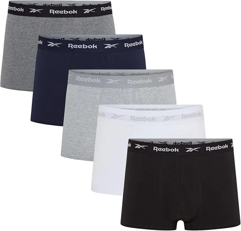 Reebok Bóxers para Hombre – Pack de 5 bóxers Deportivos — Plumon fino