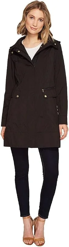 Cole Haan Back Bow Packable Hooded Rain Jacket Chaqueta Mujer (Pack de 1) — Ropa esqui