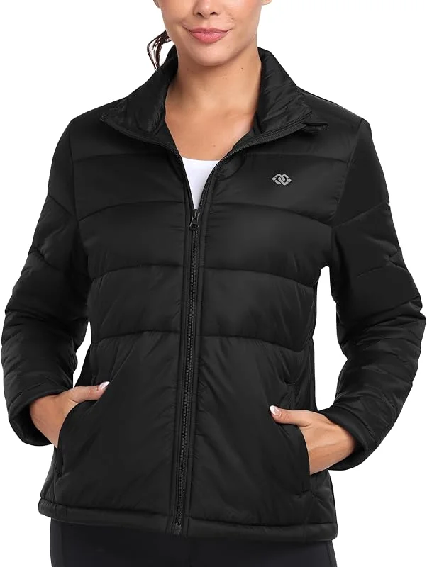 MoFiz Chaqueta de Pluma Ligero Mujer Chaqueta de Plumón Invierno Cálido Plumiferos Abrigo Antiviento con bolsillo — Plumon fino
