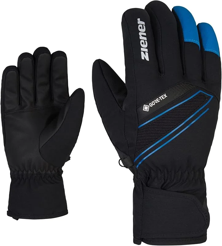 Ziener Gunar Guantes de esquí, Deportes de Invierno, Impermeables, Transpirables, cálidos, Gore-Tex, Hombre — Ropa esqui