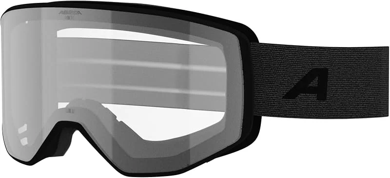 ALPINA VENET M – gafas de esquí con ajuste óptimo, ideales para usuarios de gafas graduadas, antivaho y ventilación eficaz, para adultos - black matt - M — Equipo esqui