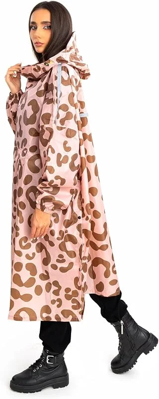 Jubi® Poncho de lluvia para mujer – 100% impermeable, ligero y transpirable, Poncho para mujer a prueba de viento para exterior, senderismo, camping y viajes – elegante protección contra la lluvia — Ropa esqui