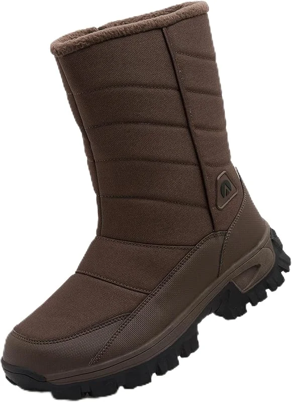 Botas de Nieve Hombre Impermeables Botines de Invierno Forro Cálido Antideslizante Botas de Senderismo — Equipo esqui