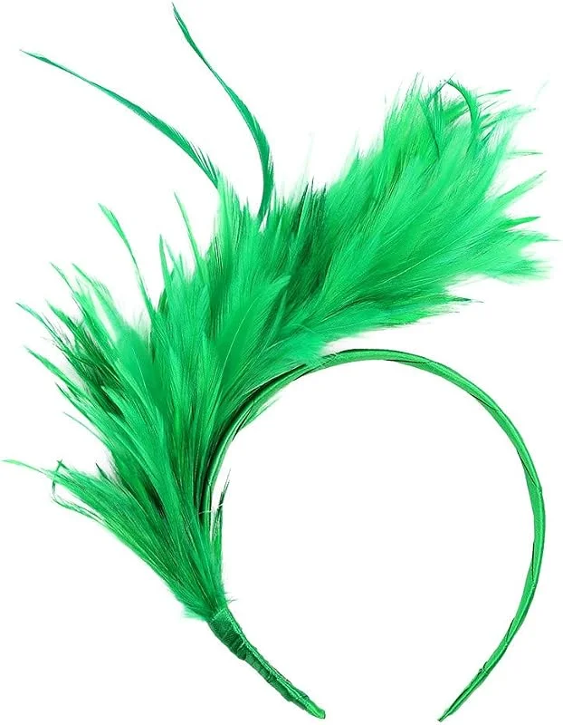 Diadema de plumas tocado para mujer diadema decorativa ligera ajustable accesorio de fiesta tocado de pelo para carnaval y eventos temáticos — Plumon fino