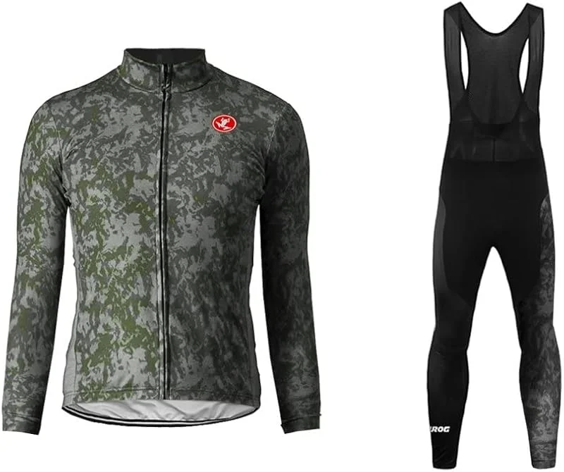 UGLY FROG Bike Wear Maillot Ciclismo Hombre Invierno Ciclismo, Clásico Retro Maillots de Bicicleta Conjunto de Jersey de Top MTB Jersey Manga Larga, Triatlon Bodies — Ropa esqui