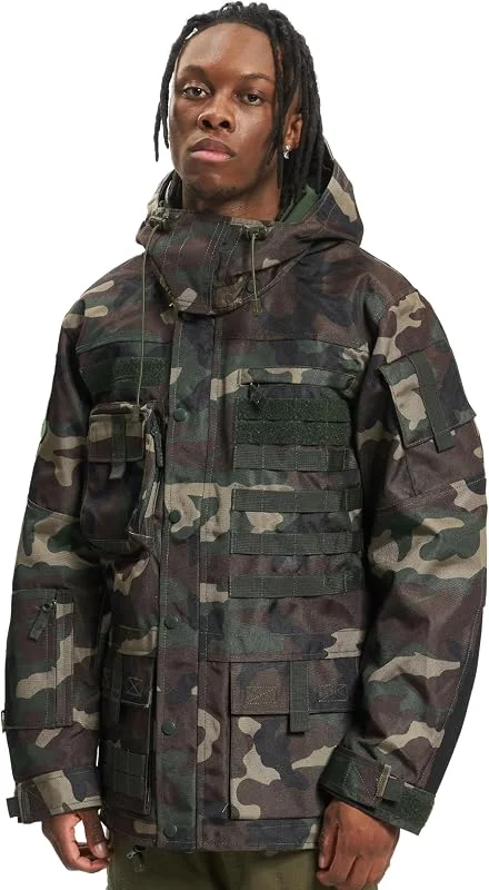 Brandit Performance Jacket Hombre Chaqueta entre-tiempo Negro 100% poliéster — Plumon fino