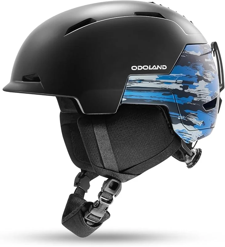 Odoland Casco de Esquí para Hombres Mujeres y Jóvenes, Casco de Snowboard Rueda Ajustable, Excelente Ventilación, Casco Deportivo para Esquí Patinaje Snowboard — Equipo esqui