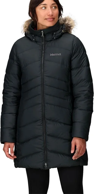 Marmot Abrigo Wm's Montreal para mujer, abrigo de invierno con capucha aislante, parka de plumón resistente al viento, chaqueta ligera y plegable para exteriores ( ) — Plumon fino
