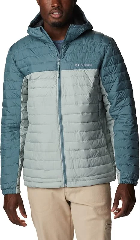 Columbia Silver Falls Hooded Jacket, Chaqueta Acolchada Con Capucha para Hombre — Plumon fino