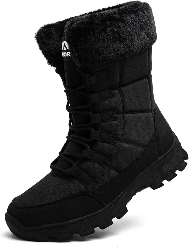Botas de Nieve Hombre Invierno Calentar Forrada Botines Impermeable Antideslizante Bota de Senderismo — Equipo esqui