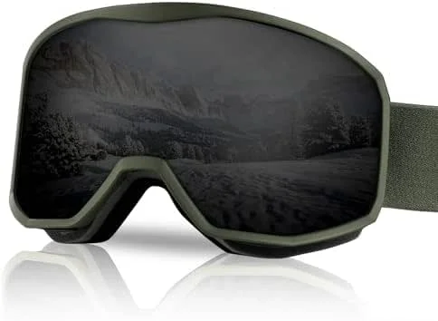 NewBEP OTG - Gafas de esquí y snowboard, protección UV, antivaho, para esquí, para hombres, mujeres y jóvenes — Equipo esqui