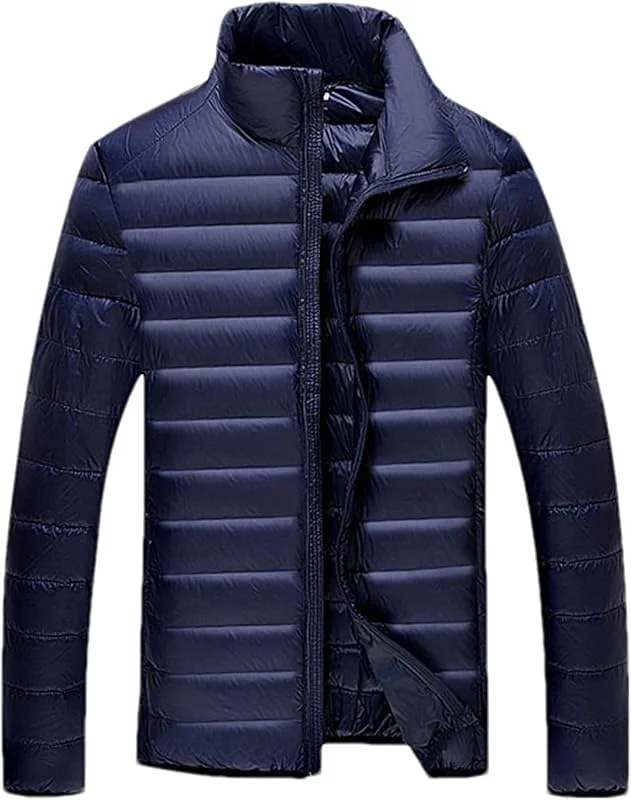 Chaqueta de plumón de Pato Chaqueta de plumón Ultraligera de Plumas para Hombre Park Outwear Abrigo — Plumon fino