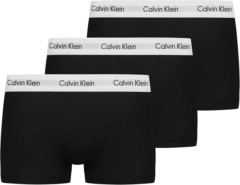Calvin Klein Calzoncillos bóxer Hombre Pack de 3 Low Rise Trunks Ropa Interior — Plumon fino