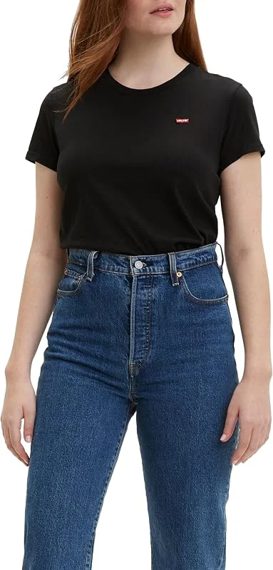Levi's The Perfect Tee Camiseta Mujer, Large Batwing Logo — Plumon fino
