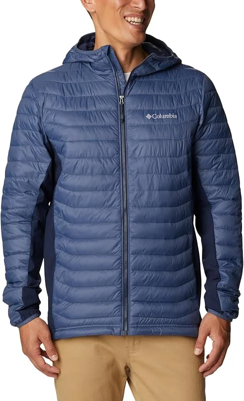 Columbia Powder Pass Hooded Jacket, Chaqueta Acolchada Con Capucha para Hombre — Plumon fino