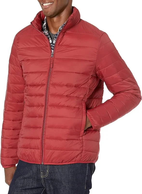 Amazon Essentials Hombre Chaqueta Acolchada Ligera, Resistente a la Lluvia y Plegable (Disponible en Tallas Grandes y Largos Especiales) — Plumon fino