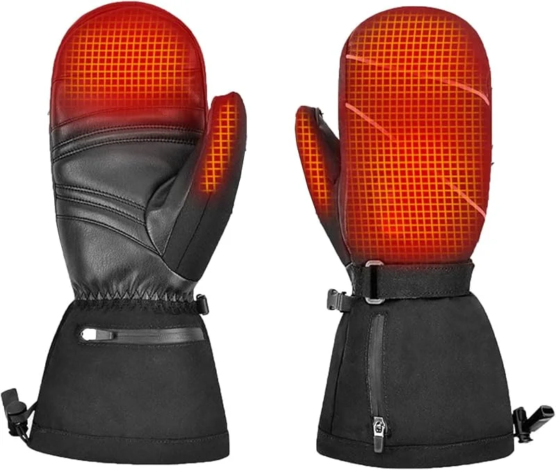Guantes calefactables para Hombres y Mujeres, Guantes de esquí Impermeables con calefacción Recargable, Guantes cálidos de Invierno con Pantalla táctil para Esquiar, Patinar en la Nieve — Ropa esqui